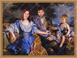 Семейные портреты по фото. Компания Portret-maslom.ru Ручная работа. Высочайшее качество. Звони: 89161719004