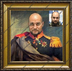 Дорогой подарок руководителю в образе генерала от компании Portret maslom.ru