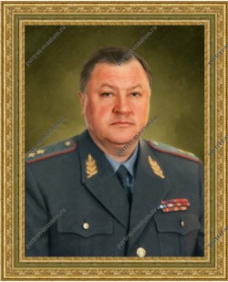 Портрет начальника полиции на день рождения от компании portret maslom.ru